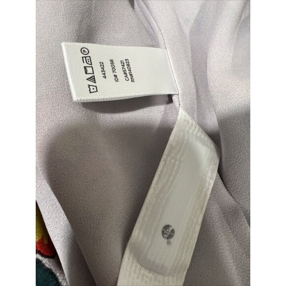 LOFT Skirt Size 10 Floral Faux Wrap Grey Purple NEW NWT - Picture 7 of 7